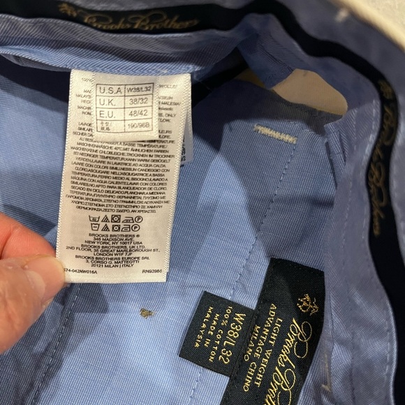 [W38L32Ins30”]Brooks Brothers Lightweight Advanced Chino Men's Cream Pants - Picture 11 of 11